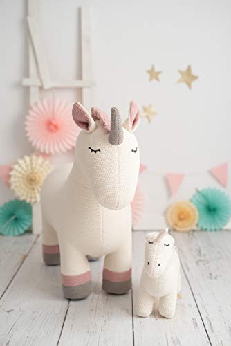 CROCHETTS | Pack de Peluches Unicornio de Crochet, Amigurumi Animales, Algodón Hipoalergénico, Tamaño Maxi y Mini