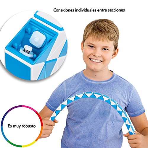 CUBIDI Serpiente mágica con Bloques, Juegos de Rompecabezas, cumpleaños, pequeños obsequios para Unisex Adultos Azul 36