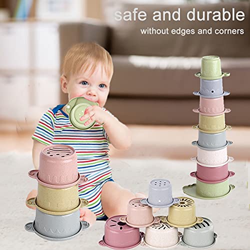 Cubos Apilables Bebés 6 Meses +,Juguete para Bebé 8 PCS,Juguete de Taza Apilable, Juguetes Playa Bebes,Juguetes Bebe Educativos para Niños y Niñas