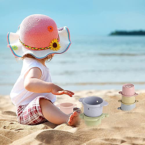 Cubos Apilables Bebés 6 Meses +,Juguete para Bebé 8 PCS,Juguete de Taza Apilable, Juguetes Playa Bebes,Juguetes Bebe Educativos para Niños y Niñas