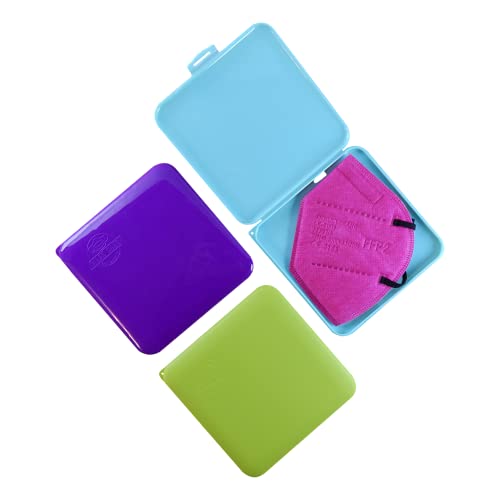 Cussi - 3x MaskCase, estuches cuadrados para guardar mascarillas (1)