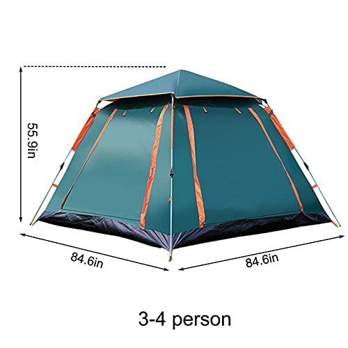 CWAIXXMM Tienda automática, Tienda de campaña para familias para 3 a 4 Personas, Impermeable a Prueba de Viento Sun Shelter Cabin Cabina Carpa Instantánea Pop Up Tienda - Configuración fácil en 60s,B