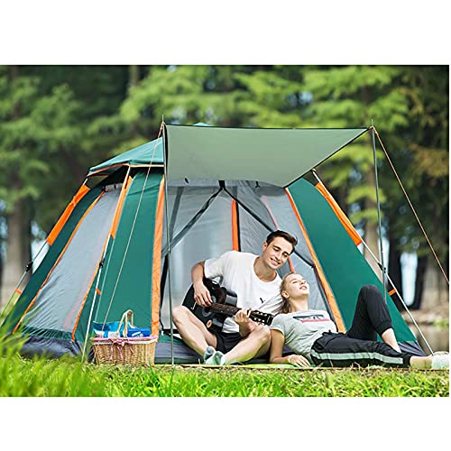 CWAIXXMM Tienda automática, Tienda de campaña para familias para 3 a 4 Personas, Impermeable a Prueba de Viento Sun Shelter Cabin Cabina Carpa Instantánea Pop Up Tienda - Configuración fácil en 60s,B