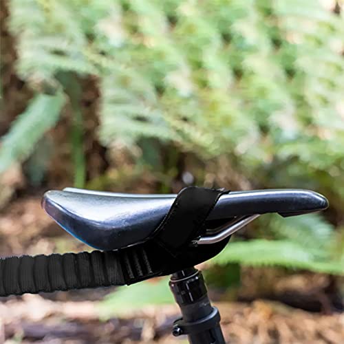 CYJZHEU La Cuerda de Remolque de Bicicleta Original para niños | MTB y Ciclismo elástico Correa para Montar más lejos con tu Hijo,Negro, 1,6 Metros de Largo