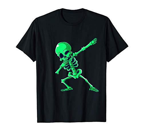 Dabbing Esqueleto Halloween Baile Esqueletos Niños Niñas Camiseta