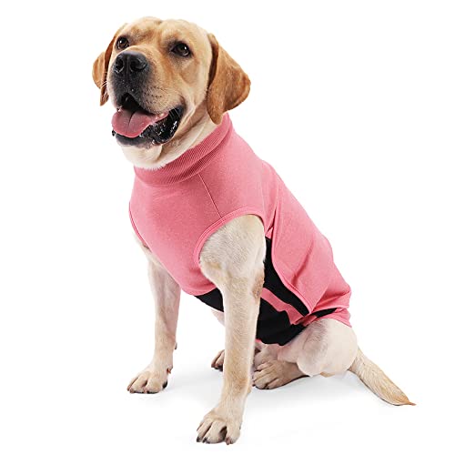 DanLink Ropa Cómoda Antichoque para Mascotas Chaleco Suave Transpirable Camisa Envolvente Cierre de Hebilla Mágica, Alivio de la Ansiedad, Abrigo Calmante para Perros