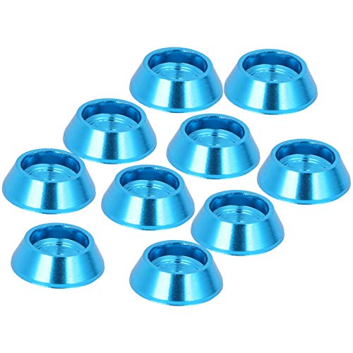 DAUERHAFT Arandelas RC Cuña de Tornillo de Coche RC Cuña de mecanizado CNC para Amantes de los Coches de Juguete con Alta precisión para MN-D90 MN-99 MN-91 FJ-45(Blue)