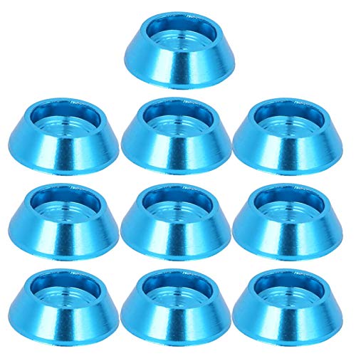 DAUERHAFT Arandelas RC Cuña de Tornillo de Coche RC Cuña de mecanizado CNC para Amantes de los Coches de Juguete con Alta precisión para MN-D90 MN-99 MN-91 FJ-45(Blue)