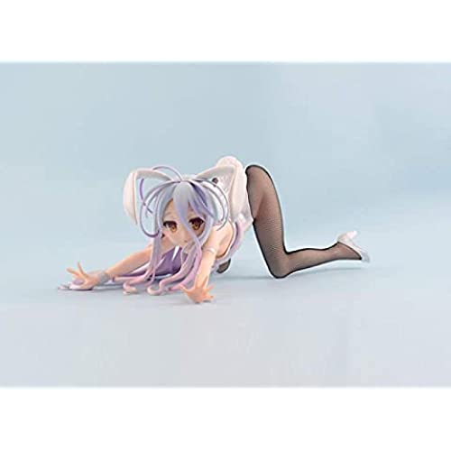 DDAYONB No Game No Life Shiro Bunny Girl Lying Down 1/4 PVC Figura de Anime Modelo de Personaje Estatua Figura Juguete Coleccionables Decoraciones Regalos Favorito de Anime Fan (12cm)