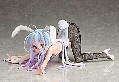 DDAYONB No Game No Life Shiro Bunny Girl Lying Down 1/4 PVC Figura de Anime Modelo de Personaje Estatua Figura Juguete Coleccionables Decoraciones Regalos Favorito de Anime Fan (12cm)