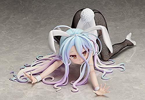 DDAYONB No Game No Life Shiro Bunny Girl Lying Down 1/4 PVC Figura de Anime Modelo de Personaje Estatua Figura Juguete Coleccionables Decoraciones Regalos Favorito de Anime Fan (12cm)