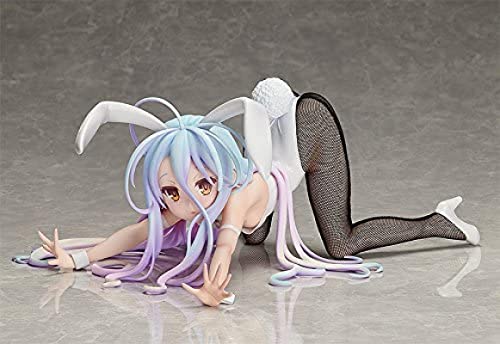 DDAYONB No Game No Life Shiro Bunny Girl Lying Down 1/4 PVC Figura de Anime Modelo de Personaje Estatua Figura Juguete Coleccionables Decoraciones Regalos Favorito de Anime Fan (12cm)