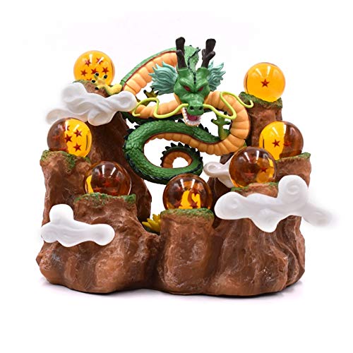 DEERO La Bola del dragón del Anime Z dragón Shenron montaña de acción | PVC Figuras de acción de Dragon Ball Z Juguetes de Modelos coleccionables Esferas del Dragón de Juguete (All)