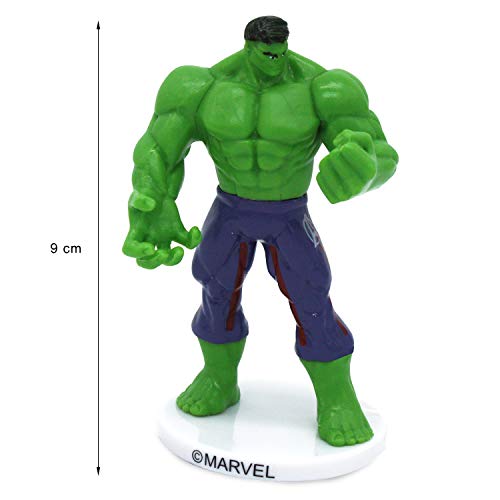 Dekora - Decoracion para Tartas con la Figura del Increible Hulk de PVC junto con 10 Velas de Cumpleaños y la Figura de un Rascacielos