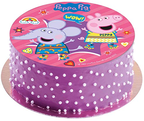 Dekora - Disco Comestible para Decoración de Tartas de Cumpleaños de Peppa Pig - 20 cm (236044)