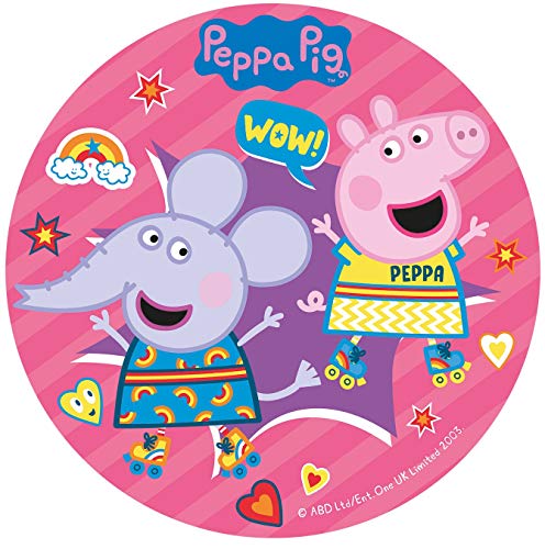 Dekora - Disco Comestible para Decoración de Tartas de Cumpleaños de Peppa Pig - 20 cm (236044)