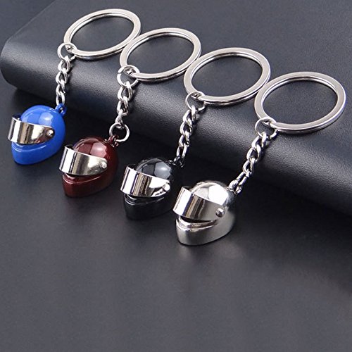 Demarkt – Llavero Llavero Llavero Keychain con Deko Moto Casco Colgante Plata