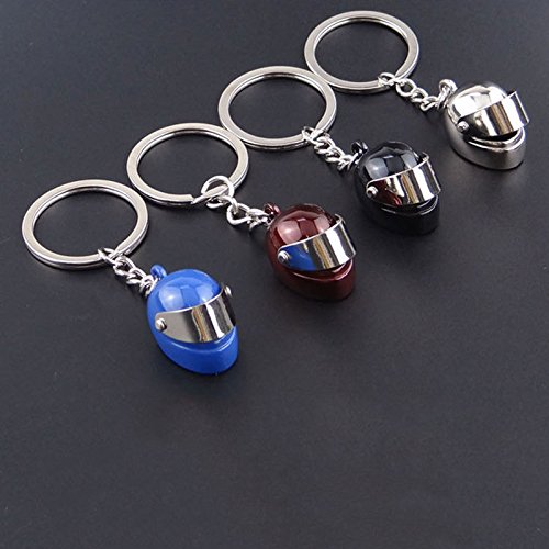 Demarkt – Llavero Llavero Llavero Keychain con Deko Moto Casco Colgante Plata