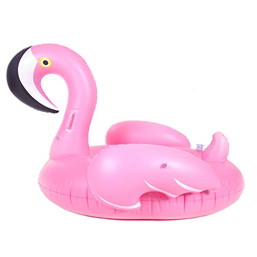 Desconocido iPantuflas | Flotador de Flamenco Hinchable Piscina 134x142x90 cm | Colchoneta Hinchable Flamenco Rosa Gigante de Verano para Adulto y Niño