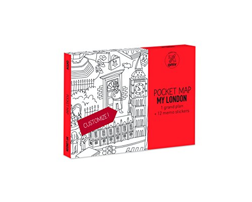 Desconocido OMY Diseño y Play - Mapa de Londres Bolsillo - Mini Plano Omy Londres, Juguete Manualidades A Partir 4 Años