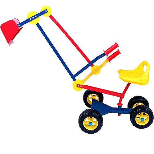 Deuba Excavadora para niños Arenero Infantil con Asiento 360° y Palanca de Metal 125x41x86cm