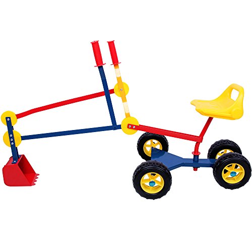 Deuba Excavadora para niños Arenero Infantil con Asiento 360° y Palanca de Metal 125x41x86cm