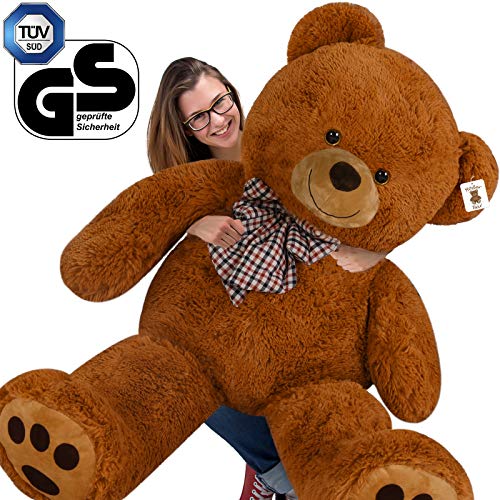 Deuba Oso de Peluche Gigante Marrón XXL 150 cm Osito Piel Afelpada Suave para niños y Adultos