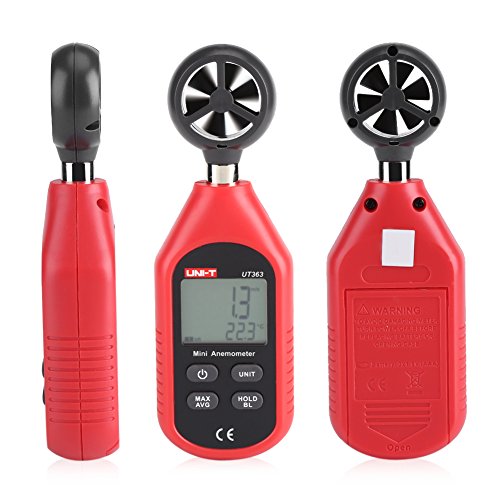 Dibiao Uni- T UT363 Anemómetro Digital LCD de Alta Precisión Medidor de Temperatura de Velocidad del Viento Probador Medidor de Flujo de Aire de Mano