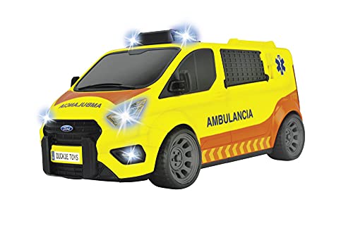 Dickie Toys- Ambulancia SEM de Juguete 28cm con luz y Sonido, Se Abren Las Puertas Traseras, Apto a Partir de 3 Años, Color (1155013)