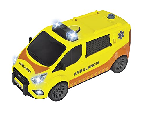 Dickie Toys- Ambulancia SEM de Juguete 28cm con luz y Sonido, Se Abren Las Puertas Traseras, Apto a Partir de 3 Años, Color (1155013)