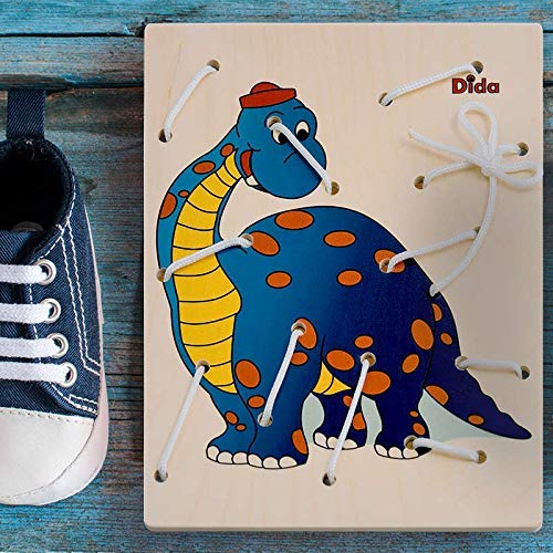 Dida - Lacing Toy - Bastidor de Lazos - Dinosaurio