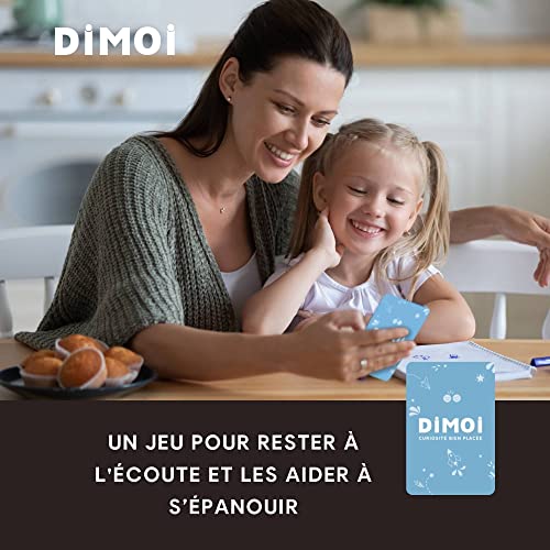 DIMOI Juego de cartas para padres y niños, 144 preguntas originales para crear intercambios emocionantes y positivos entre padres e hijos mientras se divierte