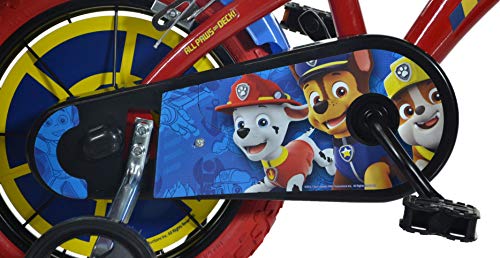 Dino Bikes 612L-PW Bicicleta Patrulla Canina, roja, 12 Pulgadas