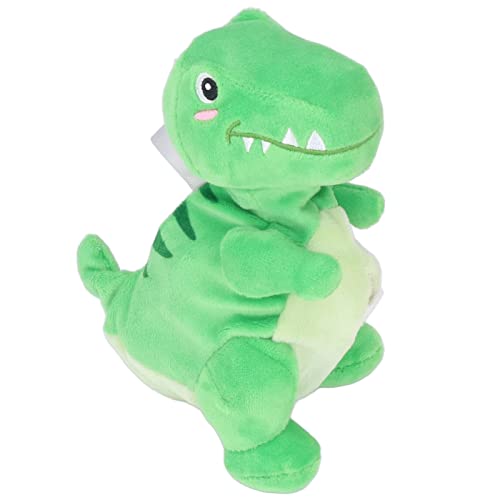 Dinosaurio de peluche de juguete, lavable, bonito regalo de cumpleaños, suave y agradable a la piel, muñeca de dinosaurio portátil con anillo para colgar para cochecito, cuna para bebé para viajes