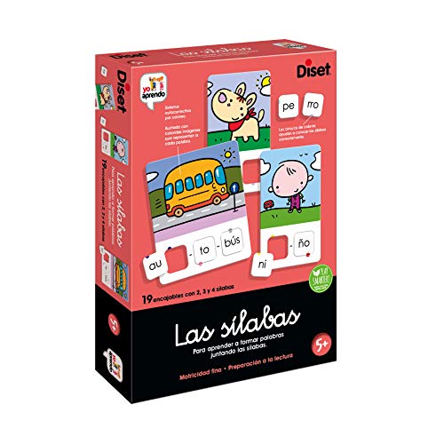 Diset -El Abecedario Juego Educativo, Multicolor (68963) + -Las Sílabas Juego Educativo, Multicolor (68962)