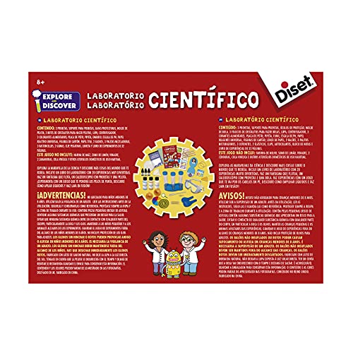 Diset - Laboratorio científico, Juego Educativo científico para explorar y descubrir el mundo que nos rodea para niños a partir de 8 años