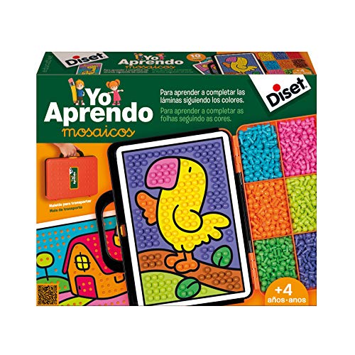 Diset Yo Aprendo Mosaicos Juego Educativo A Partir De 4 Años + -El Abecedario Juego Educativo, Multicolor (68963)