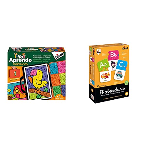 Diset Yo Aprendo Mosaicos Juego Educativo A Partir De 4 Años + -El Abecedario Juego Educativo, Multicolor (68963)