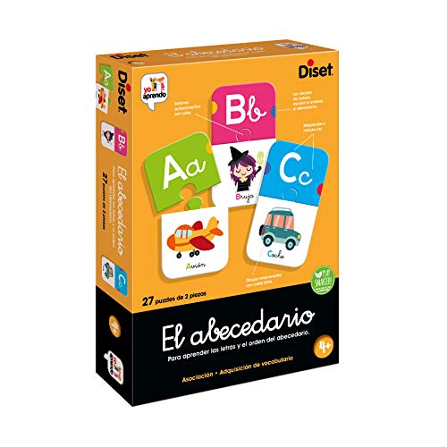 Diset Yo Aprendo Mosaicos Juego Educativo A Partir De 4 Años + -El Abecedario Juego Educativo, Multicolor (68963)