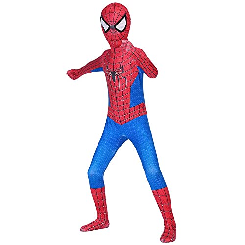 Disfraces Spiderman Niño,Disfraz Niño Spiderman Classic,Halloween Carnaval Impresion 3D Traje Spiderman Cosplay Adulto,Traje Spiderman Superhéroe Homecoming Niño,Jumpsuit Ajustado,Desde 3 a 12 años