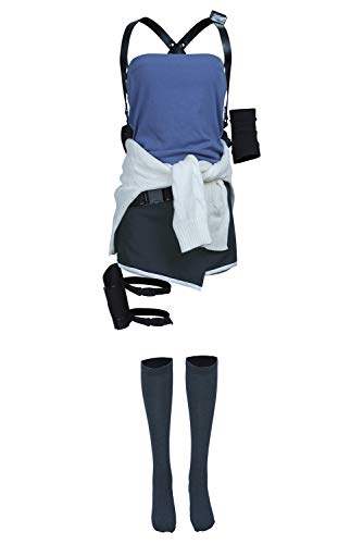 Disfraz de Jill Valentine para Mujeres Halloween Juego Cosplay Top de Tubo + Sueter + Hakama Conjunto Completo, M