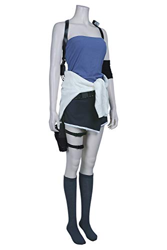 Disfraz de Jill Valentine para Mujeres Halloween Juego Cosplay Top de Tubo + Sueter + Hakama Conjunto Completo, M