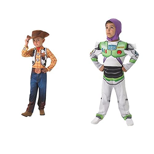 Disney I-610384L Disfraz Para Niños Classic Woody Hat Talla L + Disfraz Buzz Lightyear Para Niños, Talla L (I-610386L)