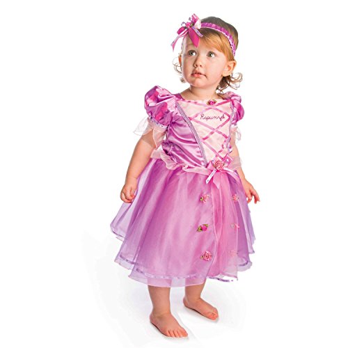 Disney Princesas Disfraz Rapunzel lujo, talla 18-24 meses, color rosa (Travis Designs DCPRRAP18)