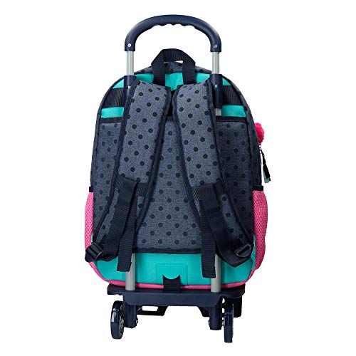 Disney Sweet Dreams Minnie Mochila Escolar con Carro, 42 cm, color Azul