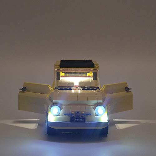 Dittzz Juego de luces LED para juguetes Lego, juego de iluminación compatible con Lego 10271 FIAT 500 (modelos Lego no incluidos).