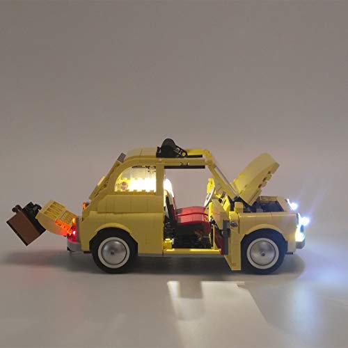 Dittzz Juego de luces LED para juguetes Lego, juego de iluminación compatible con Lego 10271 FIAT 500 (modelos Lego no incluidos).