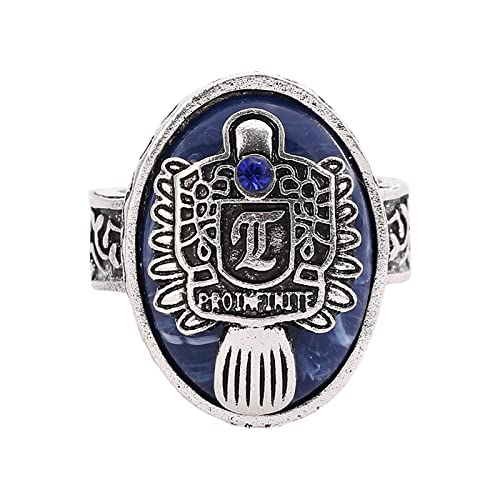 DONTHINKSO Anillo de vampiro a la moda de los diarios de vampiro a la luz del día caminando Signet anillo de Damon para las mujeres fans coleccionistas presente tamaño6-1211