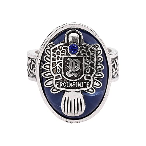 DONTHINKSO Anillo de vampiro a la moda de los diarios de vampiro a la luz del día caminando Signet anillo de Damon para las mujeres fans coleccionistas presente tamaño6-1211