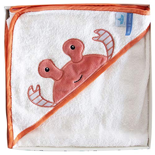 Doudou et Compagnie DC3662 - Capa de baño para bebé (80 x 80 cm), diseño de cangrejo